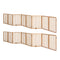 2pc Wooden Pet Gate Dog Fence Playpen Barrier 8 Panels Natural