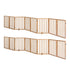 2pc Wooden Pet Gate Dog Fence Playpen Barrier 8 Panels Natural