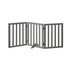 Wooden Pet Gate Safety Stair Barrier 3-Panel Grey