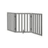 Wooden Pet Gate Safety Stair Barrier 3-Panel Grey