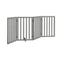 Wooden Pet Gate Dog Fence 4 Panels 80cm Grey