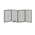 Wooden Pet Gate Dog Fence 4 Panels 80cm Grey