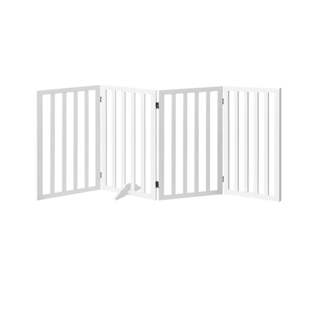 Wooden Pet Gate Security Door 4-Panel 80cm