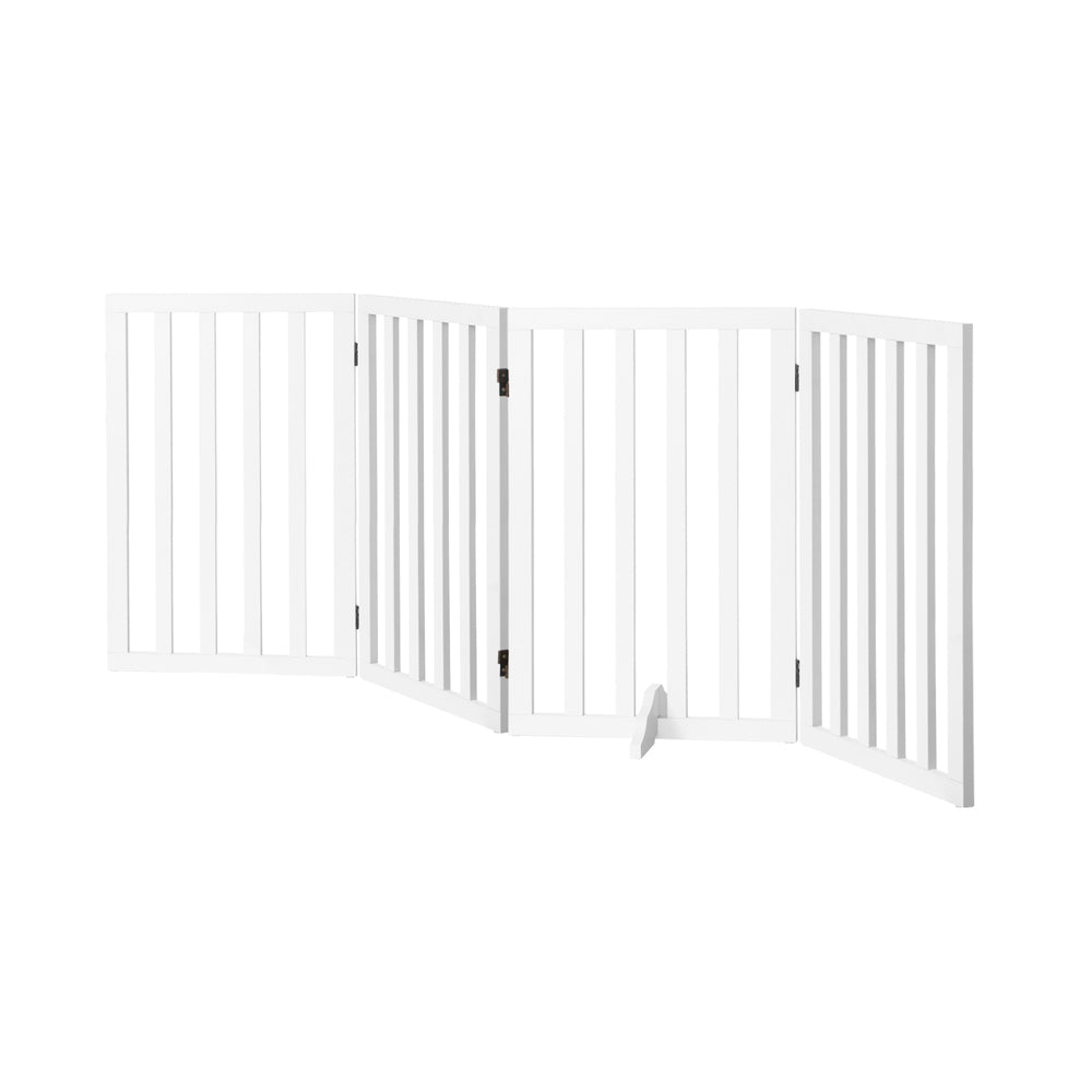 Wooden Pet Gate Security Door 4-Panel 80cm