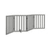Wooden Pet Gate Safety Stair Barrier 4-Panel Grey