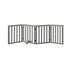 Wooden Pet Gate Safety Stair Barrier 4-Panel Grey
