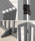 Wooden Pet Gate Safety Stair Barrier 4-Panel Grey