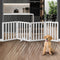 Wooden Pet Gate Dog Fence 4 Panels