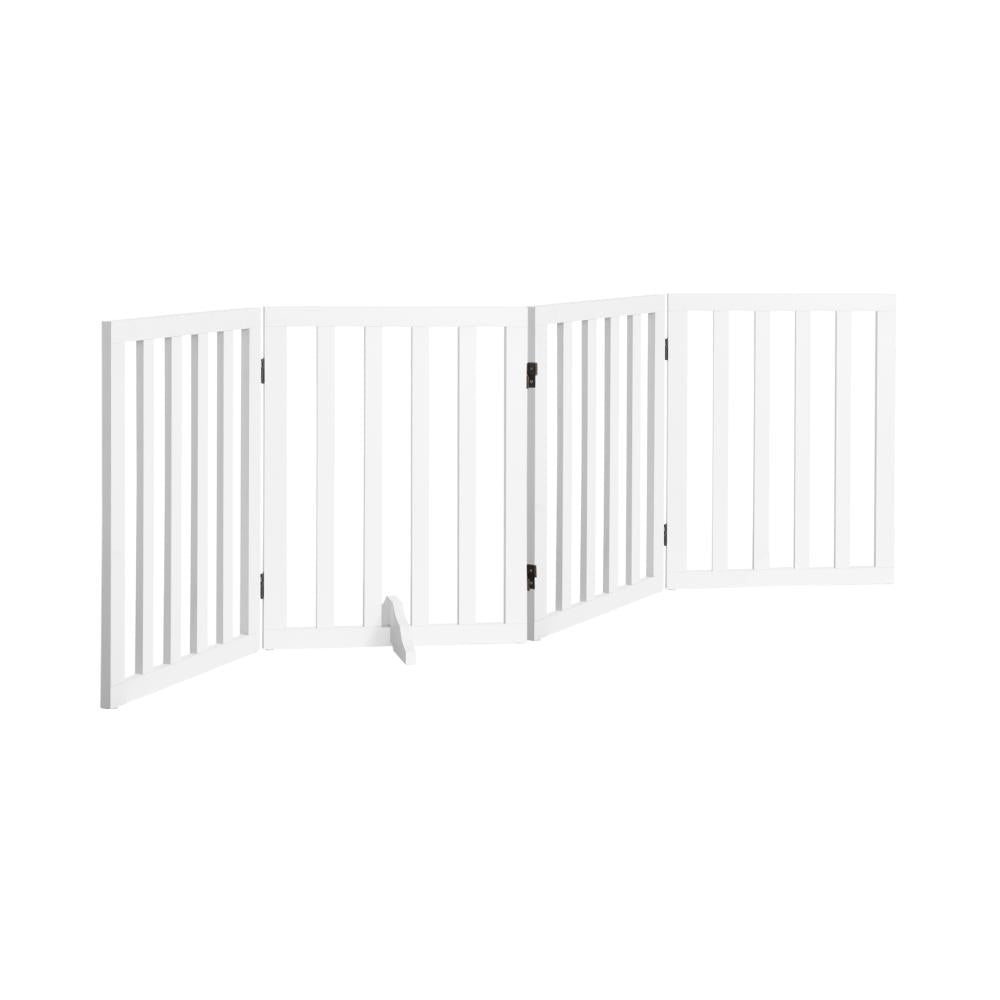 Wooden Pet Gate Dog Fence 4 Panels