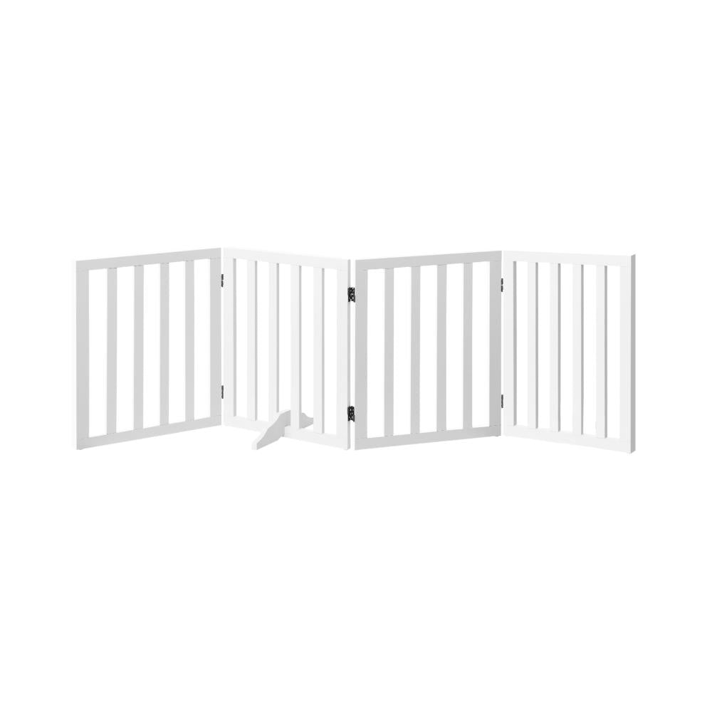 Wooden Pet Gate Dog Fence 4 Panels