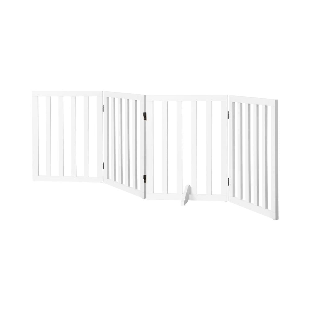 Wooden Pet Gate Dog Fence 4 Panels