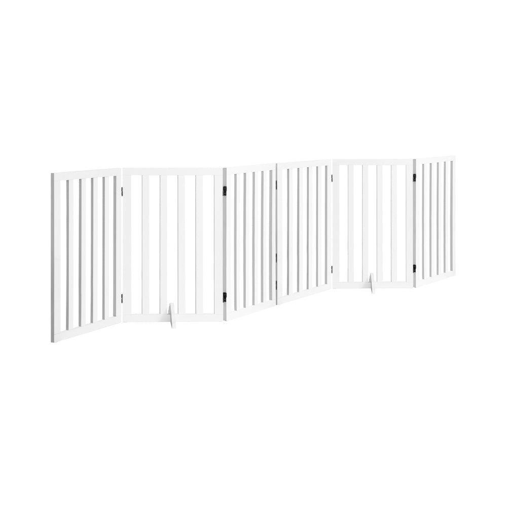 Wooden Pet Gate Security Door 6-Panel 80cm