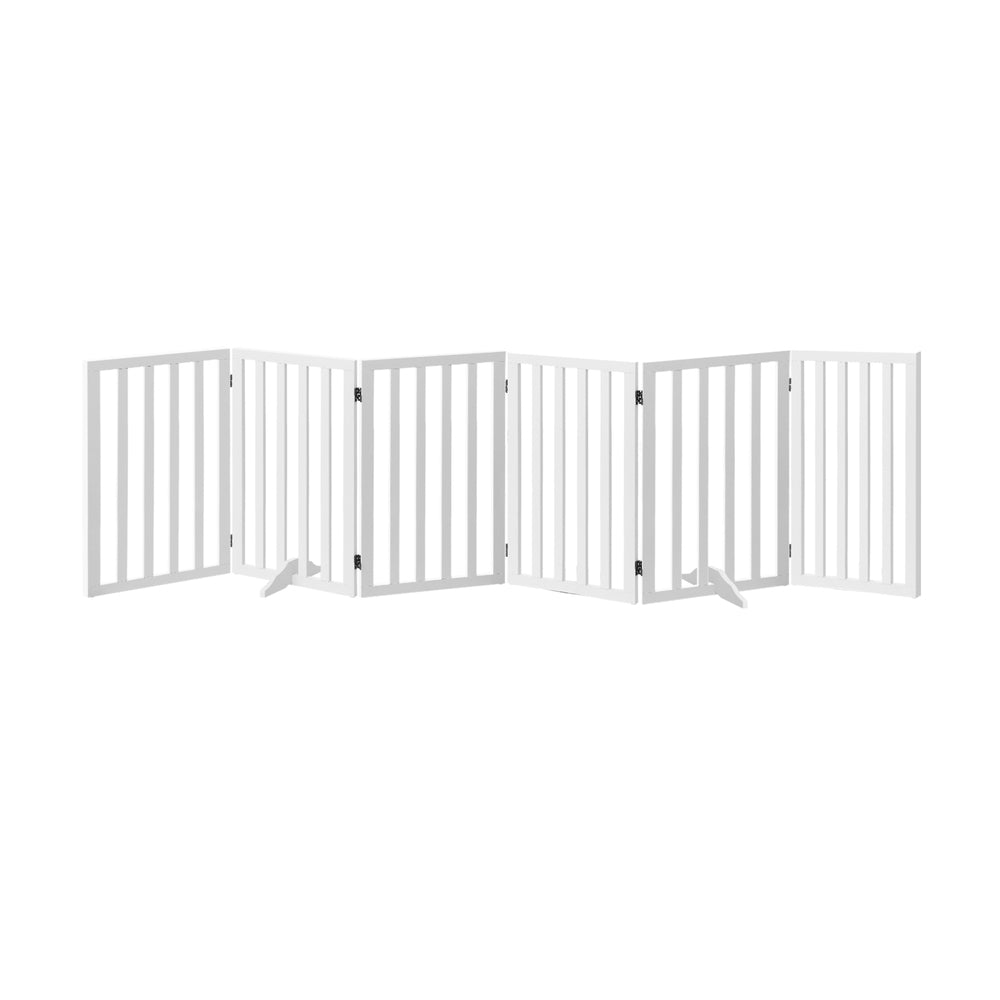 Wooden Pet Gate Security Door 6-Panel 80cm