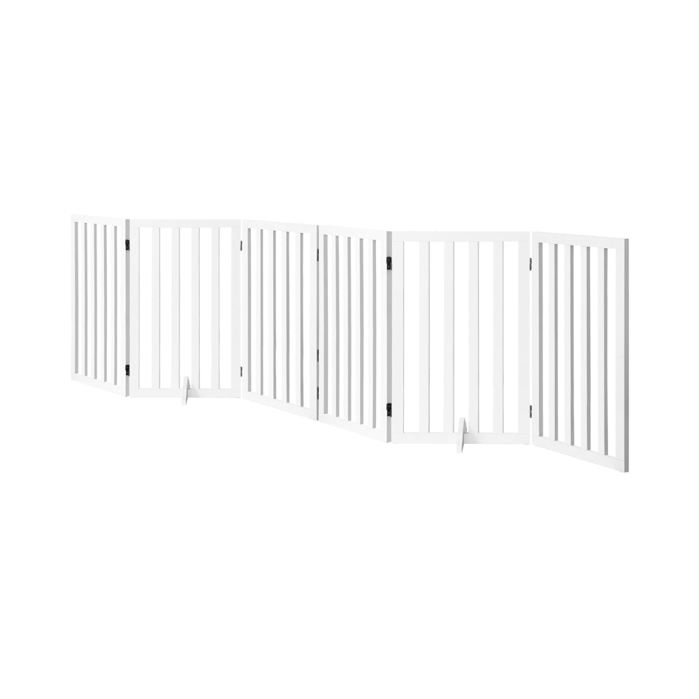 Wooden Pet Gate Security Door 6-Panel 80cm