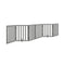 Wooden Pet Gate Safety Stair Barrier 6-Panel Grey