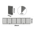 Wooden Pet Gate Safety Stair Barrier 6-Panel Grey