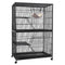 4 Tier Ferret Rabbit Cage 142cm Metal Hutch with Wheels Hammock