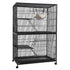 4 Tier Ferret Rabbit Cage 142cm Metal Hutch with Wheels Hammock