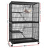 4 Tier Ferret Rabbit Cage 142cm Metal Hutch with Wheels Hammock