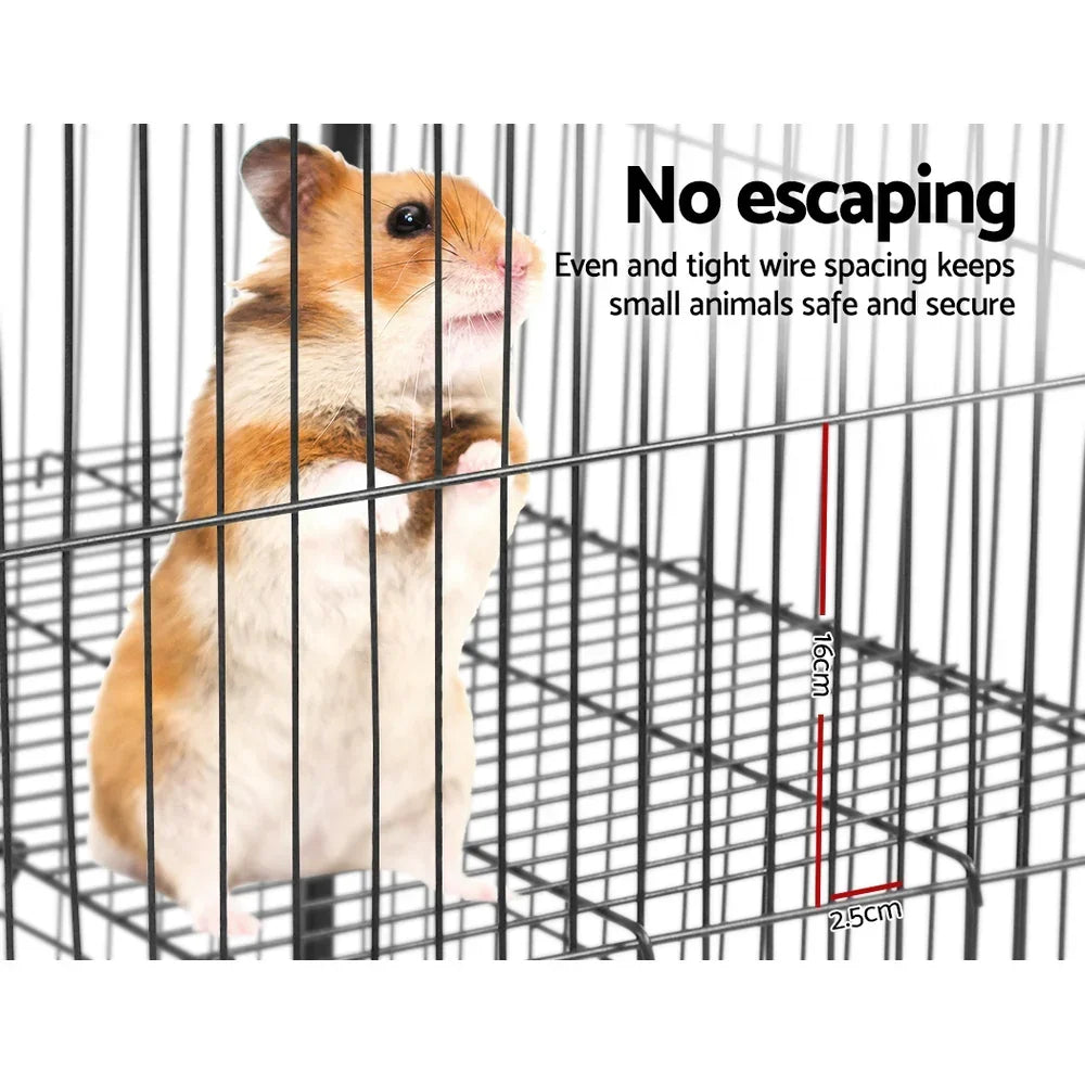 4 Tier Ferret Rabbit Cage 142cm Metal Hutch with Wheels Hammock