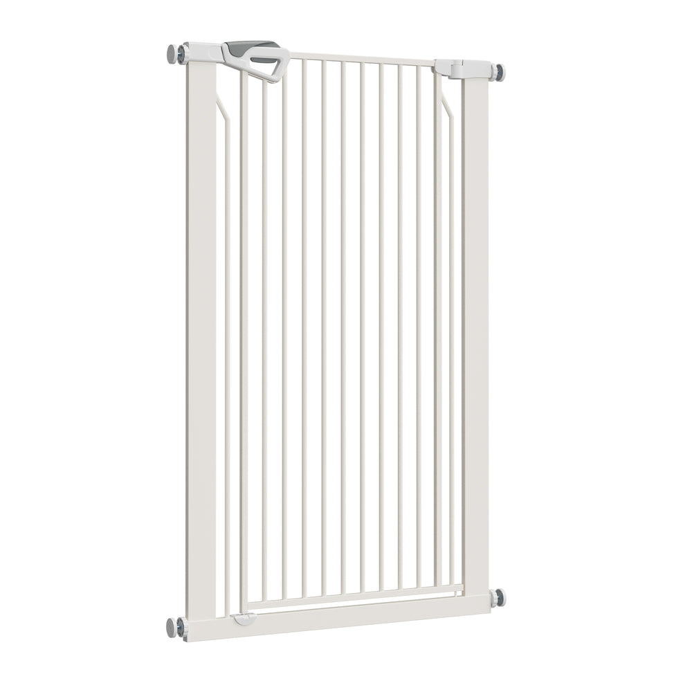 Pet Gate – Retractable 120cm, Auto‑Close, One‑Hand Use, Adjustable, White