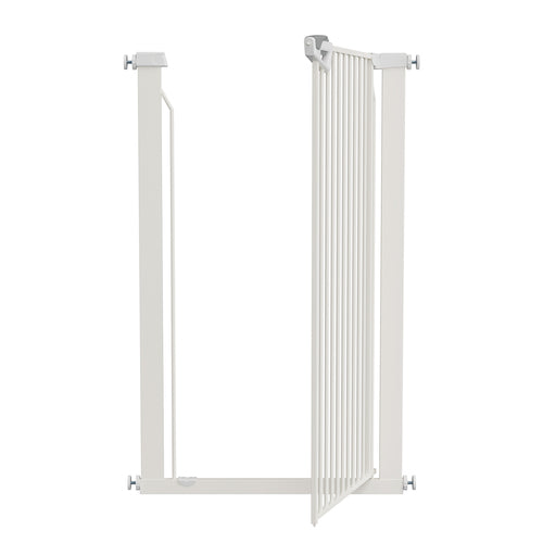 Pet Gate – Retractable 120cm, Auto‑Close, One‑Hand Use, Adjustable, White