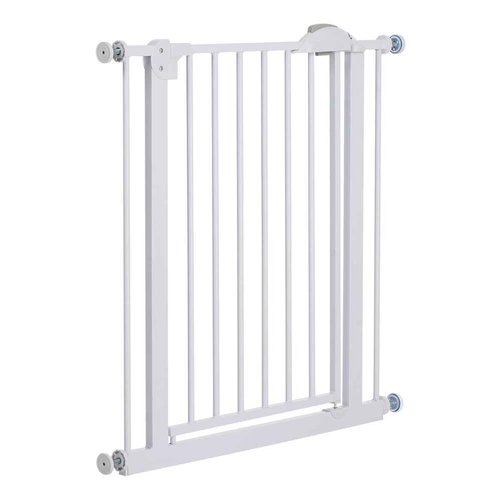 Pet Safety Gate – 78cm, Retractable, Auto‑Close, Adjustable Width, White