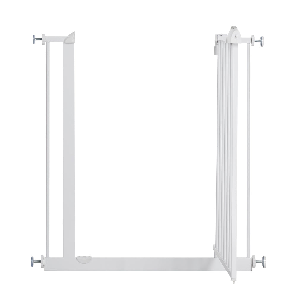 Pet Safety Gate – 78cm, Retractable, Auto‑Close, Adjustable Width, White