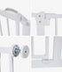 Pet Safety Gate – 78cm, Retractable, Auto‑Close, Adjustable Width, White
