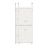 Full‑Height Metal Pet Gate – Auto‑Close, Adjustable 190–264cm, White