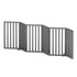 i.Pet Dog Gate Playpen Enclosure 6 Panels Pet Door Fence Wooden Play Pen Stair