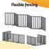 6 Panel Wooden Dog Playpen Pet Fence Enclosure Foldable Indoor Outdoor