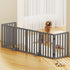 6 Panel Wooden Dog Playpen Pet Fence Enclosure Foldable Indoor Outdoor
