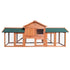 Large Wooden Pet Hutch Rabbit Cage with Run & Slide-Out Tray