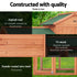 Large Wooden Pet Hutch Rabbit Cage with Run & Slide-Out Tray