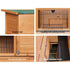 Outdoor Wooden Pet Hutch Double Tier Rabbit Cage Guinea Pig House