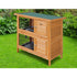 Outdoor Wooden Pet Hutch Double Tier Rabbit Cage Guinea Pig House