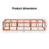 Chicken Coop Wooden Pet Run Rabbit Hutch Large Outdoor Cage with Play Area Brown