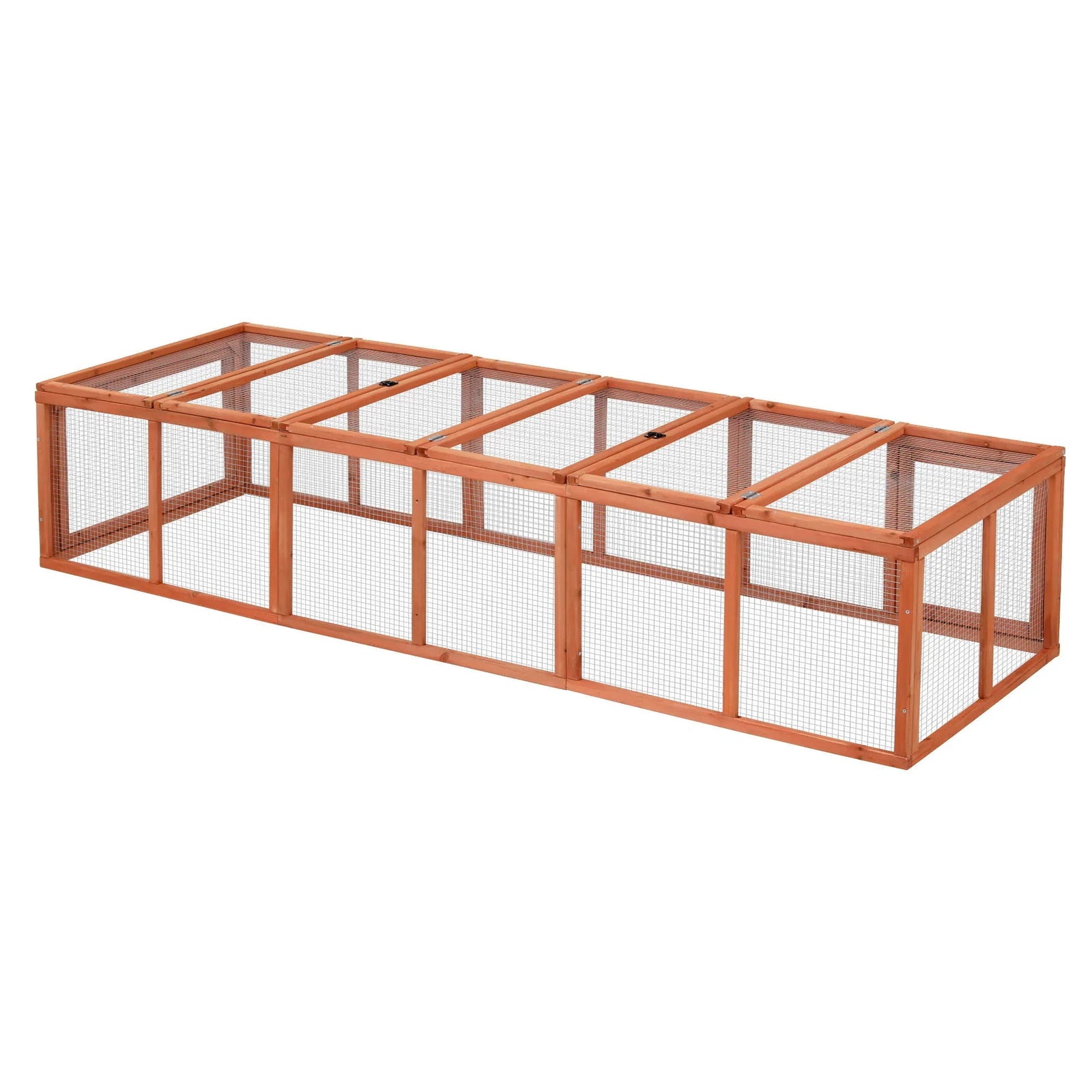 Chicken Coop Wooden Pet Run Rabbit Hutch Large Outdoor Cage with Play Area Brown