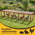 Chicken Coop Wooden Pet Run Rabbit Hutch Large Outdoor Cage with Play Area Brown