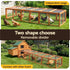 Chicken Coop Wooden Pet Run Rabbit Hutch Large Outdoor Cage with Play Area Brown
