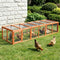 Chicken Coop Wooden Pet Run Rabbit Hutch Large Outdoor Cage with Play Area Brown