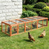 Chicken Coop Wooden Pet Run Rabbit Hutch Large Outdoor Cage with Play Area Brown
