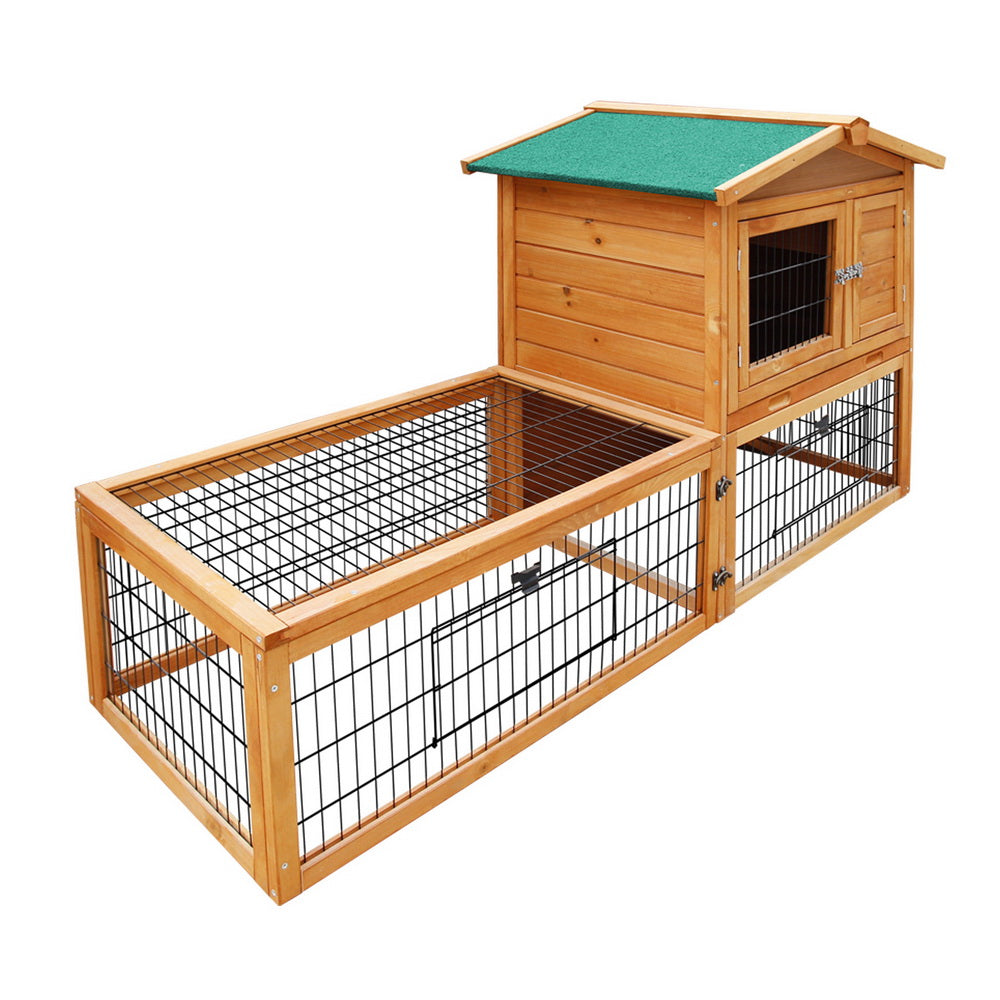 i.Pet Chicken Coop Rabbit Hutch 155cm x 49cm x 90cm Large Chicken Coop Wooden Run Cage House Outdoor