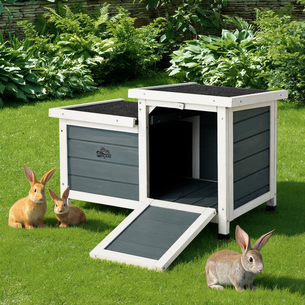 Outdoor Rabbit Cat Hutch Wooden Coop House Enclosure