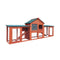 Wooden Rabbit Hutch Outdoor Pet Cage Large Guinea Pig Chicken Coop 210cm