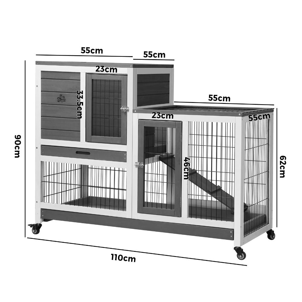 Rabbit Hutch Chichen Coop 100 x 55 x 90cm