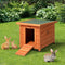 Cube Wooden Pet Hutch Outdoor Indoor Small Animal Cage with Ramp