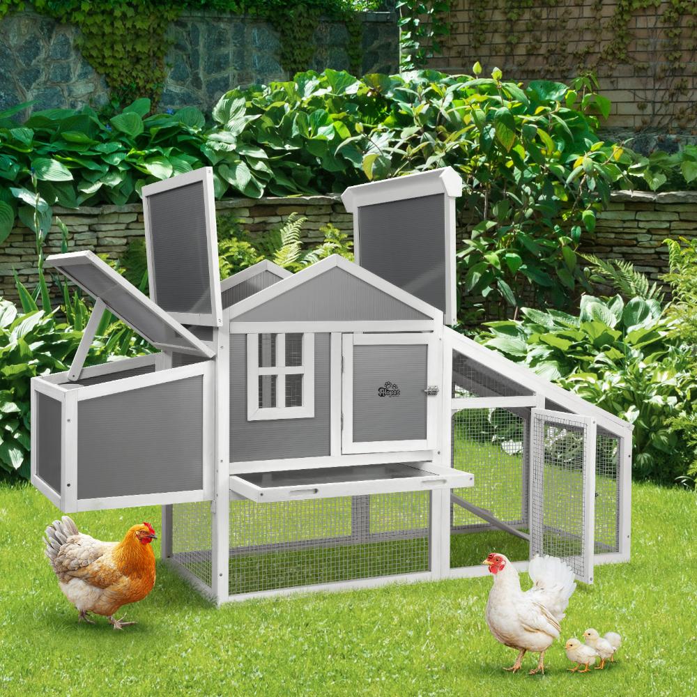 Pet Hutch Large Wooden Run Hatch Box Open Roof