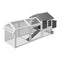 Wooden Pet Hutch Chicken Coop Rabbit Cage with Wheels 225x80x105cm